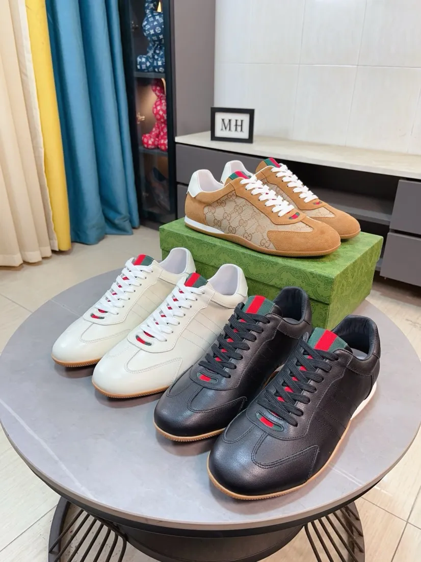 Men's shoes 💰458🌹🌹[GUCCI] Gucci's new lace-up casual men's shoes are on the market first, and the materials and workmanship are superior to all versions on the market. The highest quality shipped first-layer cowhide with imported original perforated materials➕Genuine leather lining, privately molded soft outsole, high foot comfort, imported special materials highlight the brand's unique charm, high-end customization 38-44